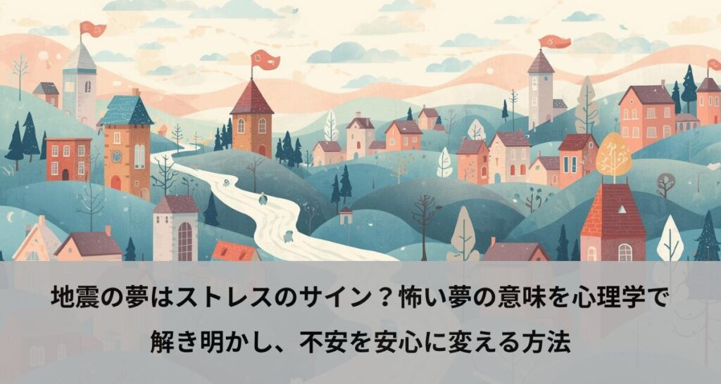 地震の夢はストレスのサイン？怖い夢の意味を心理学で解き明かし、不安を安心に変える方法