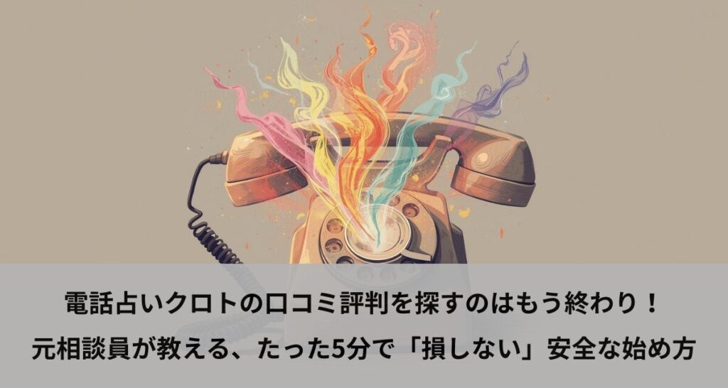 電話占いクロトの口コミ評判を探すのはもう終わり！元相談員が教える、たった5分で「損しない」安全な始め方
