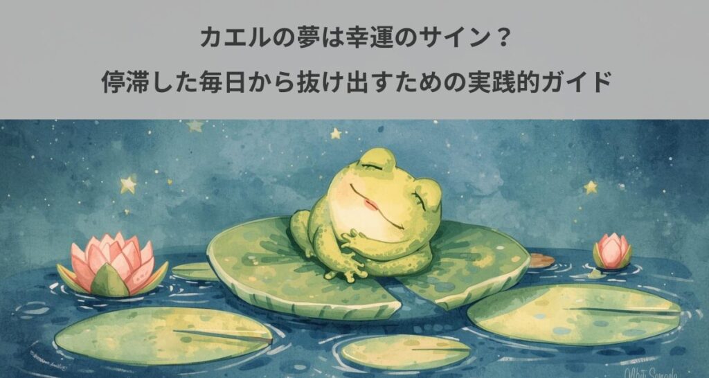カエルの夢は幸運のサイン？停滞した毎日から抜け出すための実践的ガイド