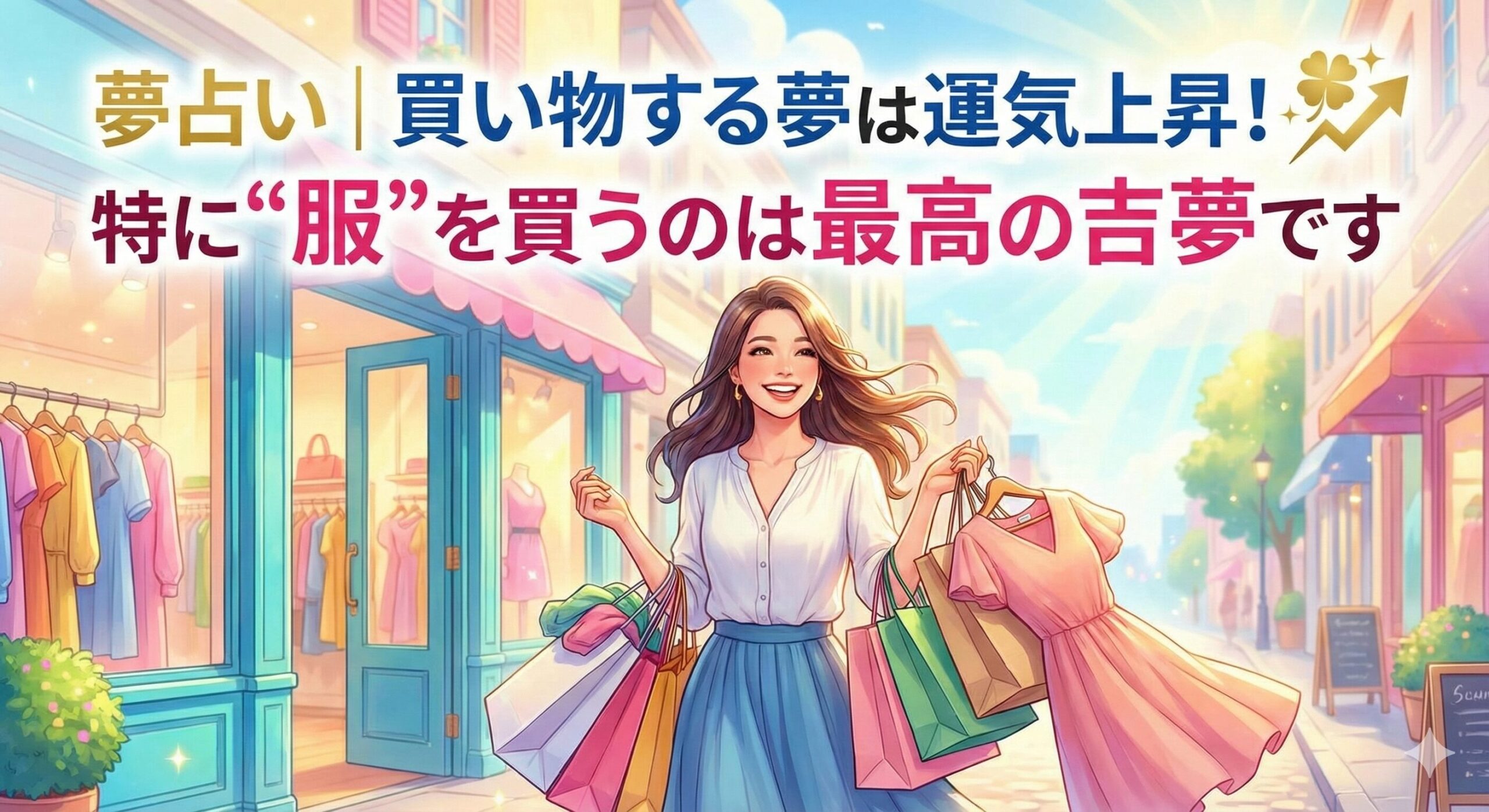 夢占い｜買い物する夢は運気上昇！特に“服”を買うのは最高の吉夢です