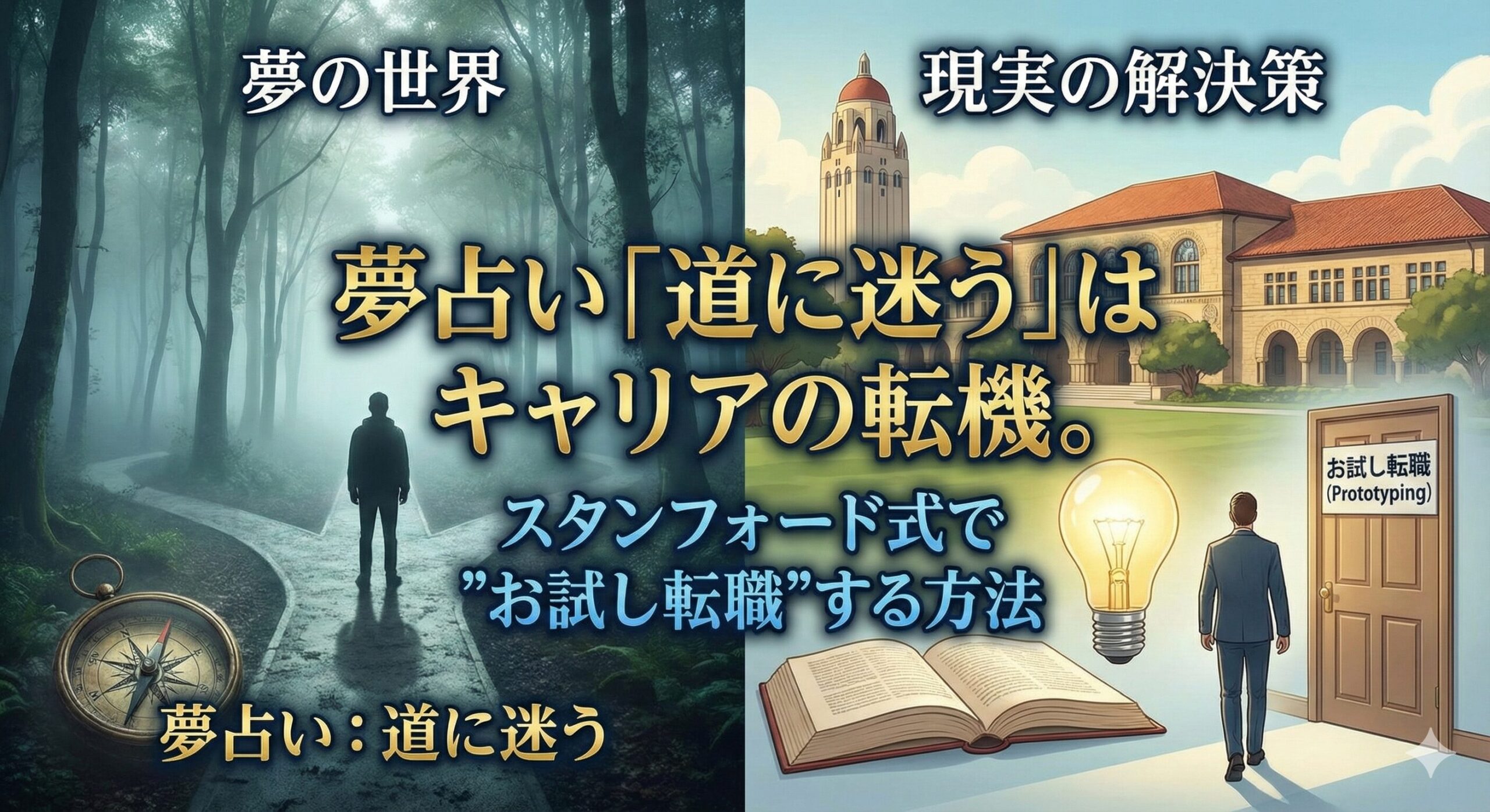 夢占い「道に迷う」はキャリアの転機。スタンフォード式で”お試し転職”する方法