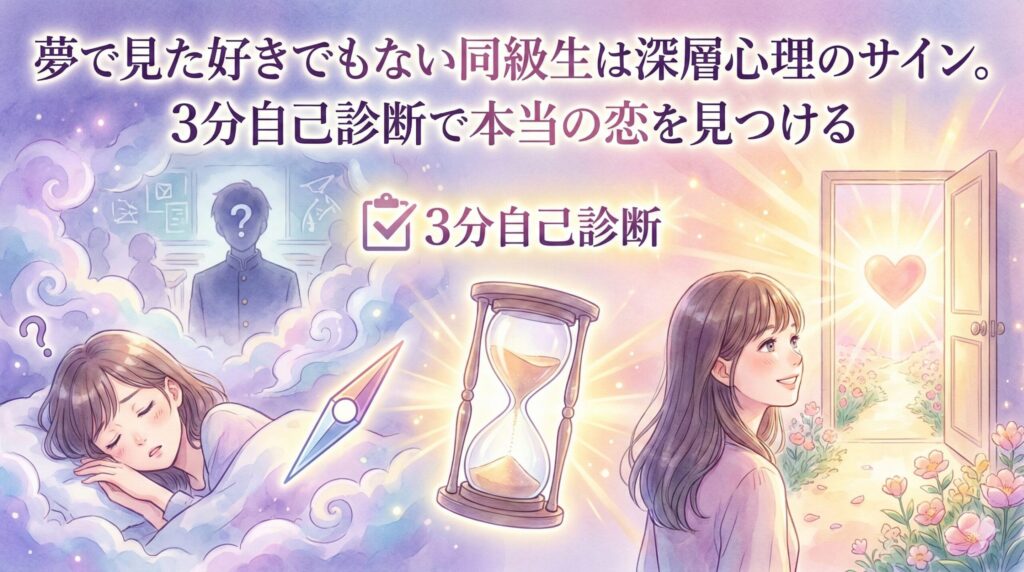 夢で見た好きでもない同級生は深層心理のサイン。3分自己診断で本当の恋を見つける