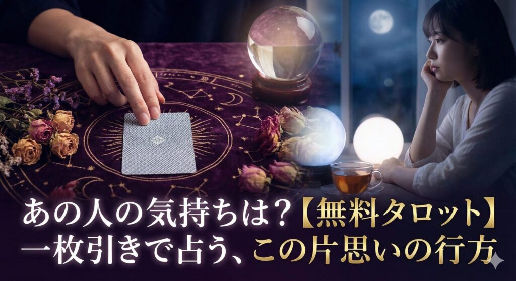 あの人の気持ちは？【無料タロット】一枚引きで占う、この片思いの行方