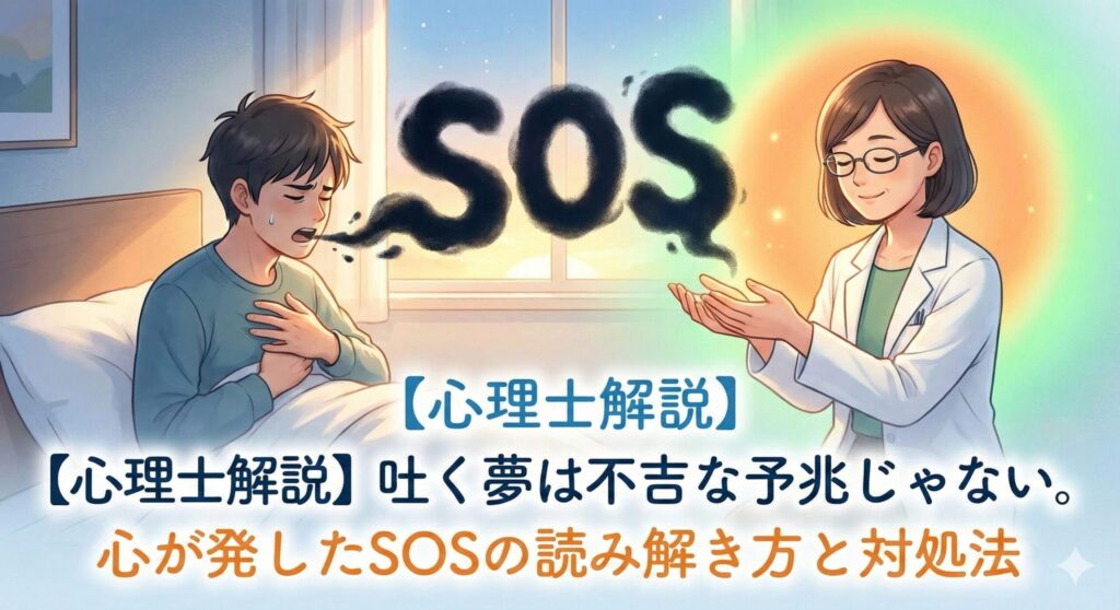 【心理士解説】吐く夢は不吉な予兆じゃない。心が発したSOSの読み解き方と対処法