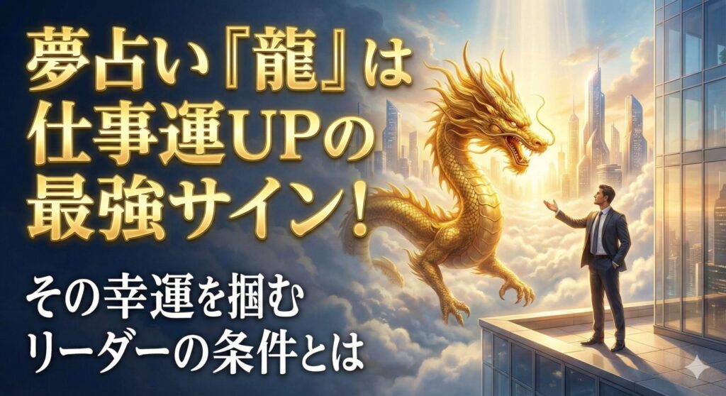 夢占い「龍」は仕事運UPの最強サイン！その幸運を掴むリーダーの条件とは