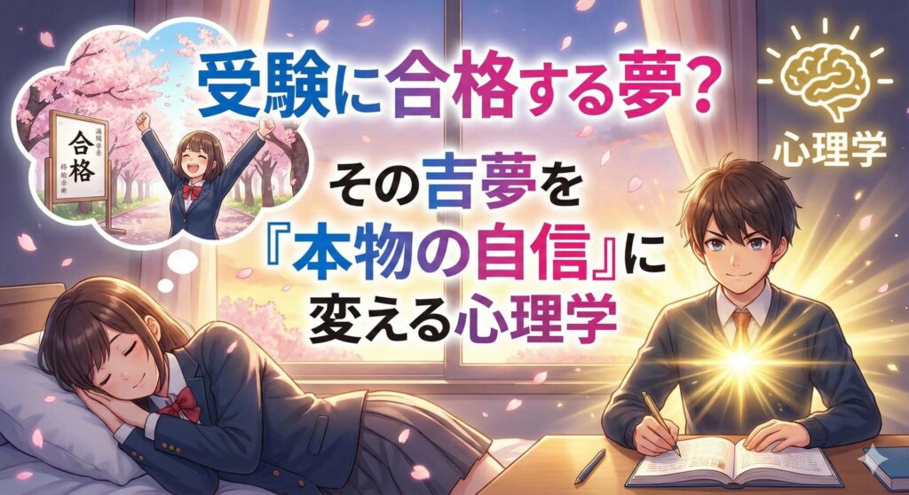 受験に合格する夢？その吉夢を「本物の自信」に変える心理学