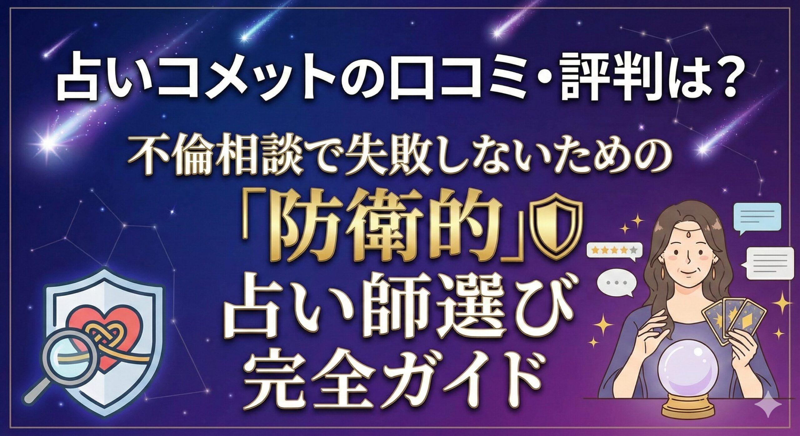 占いコメットの口コミ・評判は？不倫相談で失敗しないための「防衛的」占い師選び完全ガイド