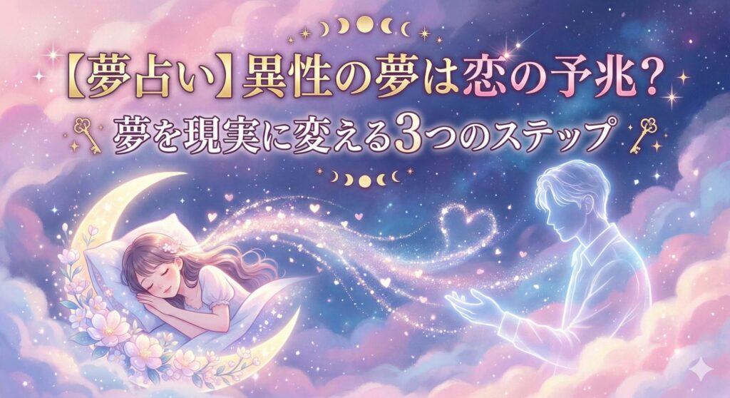 【夢占い】異性の夢は恋の予兆？夢を現実に変える3つのステップ