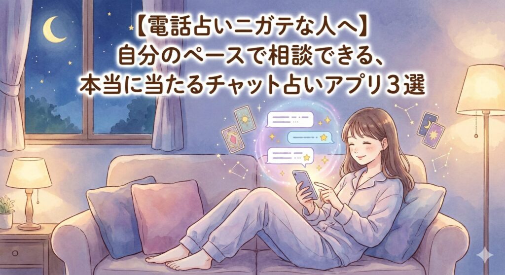【電話占いニガテな人へ】自分のペースで相談できる、本当に当たるチャット占いアプリ3選