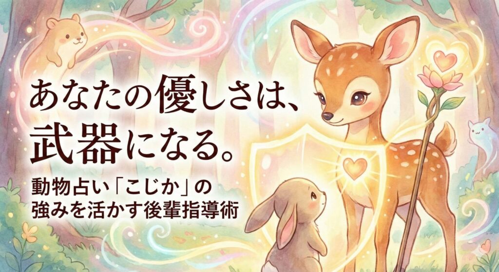 あなたの優しさは、武器になる。動物占い「こじか」の強みを活かす後輩指導術