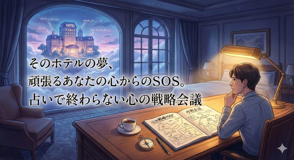 そのホテルの夢、頑張るあなたの心からのSOS。占いで終わらない心の戦略会議