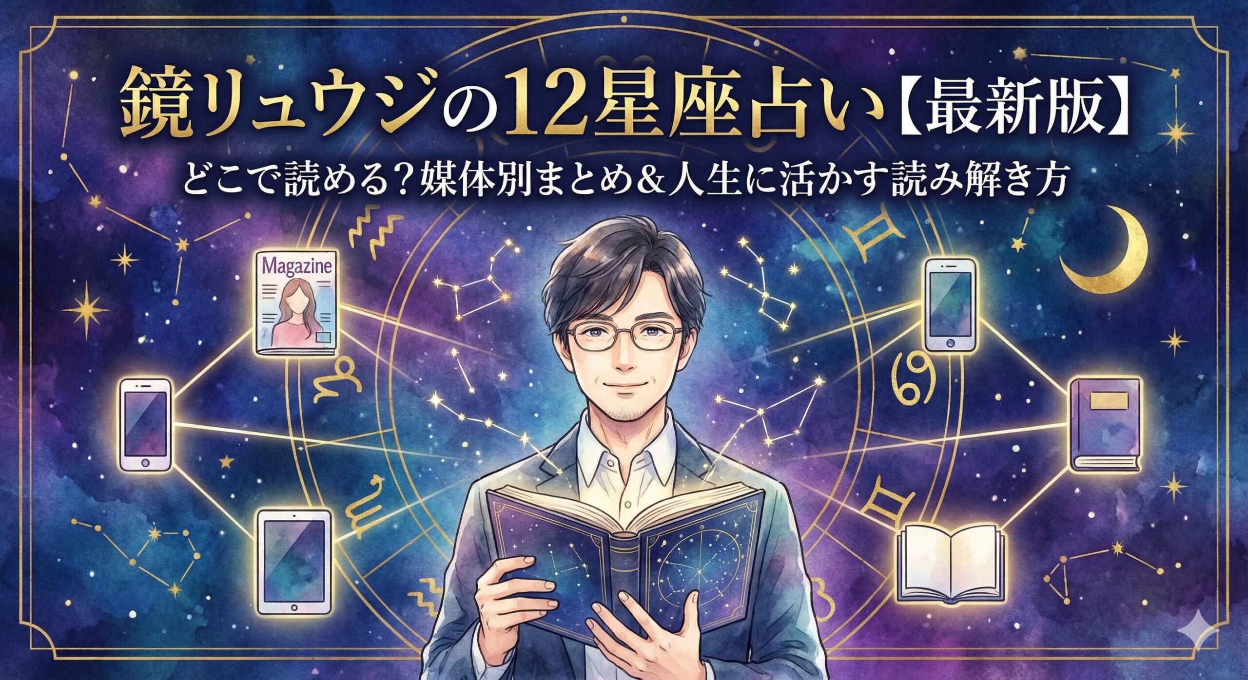 鏡リュウジの12星座占い【最新版】どこで読める？媒体別まとめ＆人生に活かす読み解き方