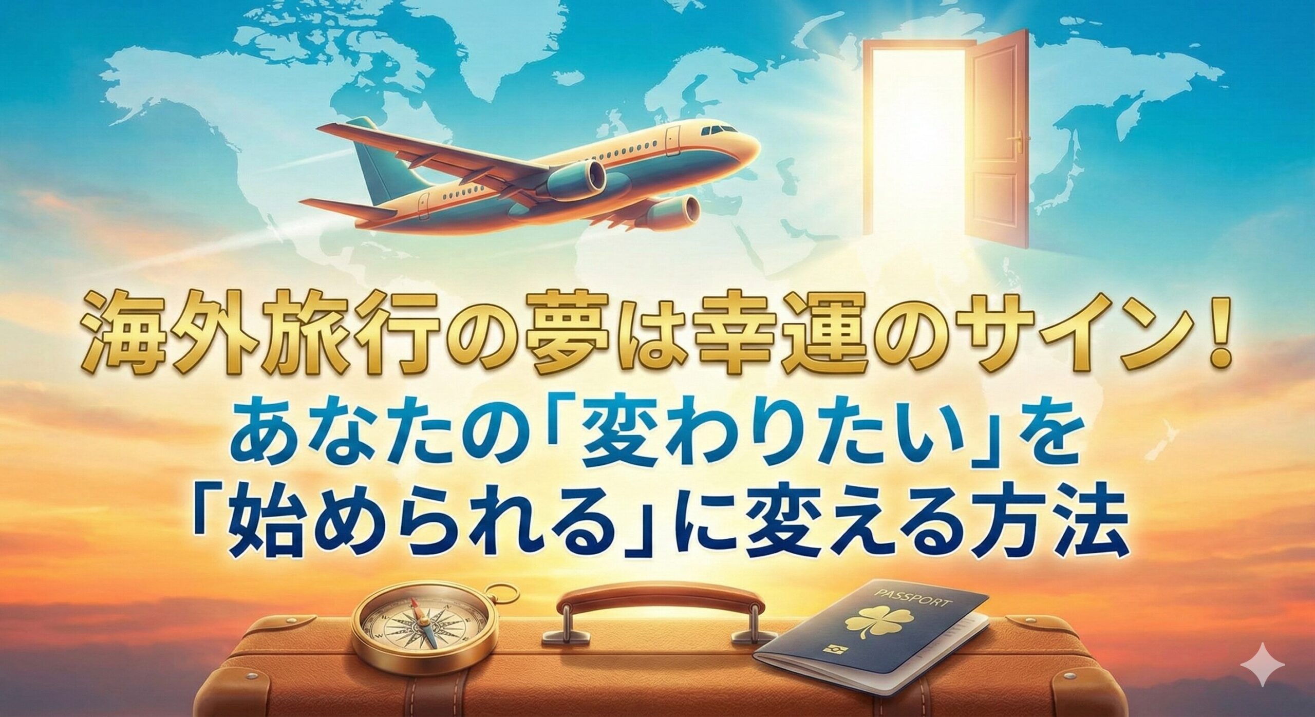 海外旅行の夢は幸運のサイン！あなたの「変わりたい」を「始められる」に変える方法は幸運のサイン！あなたの「変わりたい」を「始められる」に変える方法