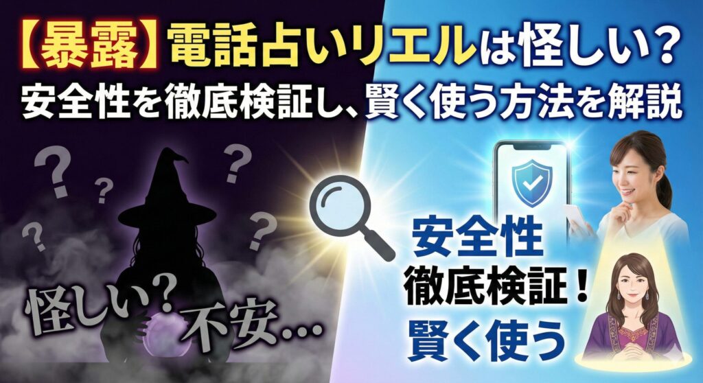 【暴露】電話占いリエルは怪しい？安全性を徹底検証し、賢く使う方法を解説