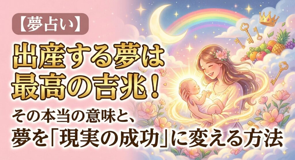 【夢占い】出産する夢は最高の吉兆！その本当の意味と、夢を「現実の成功」に変える方法