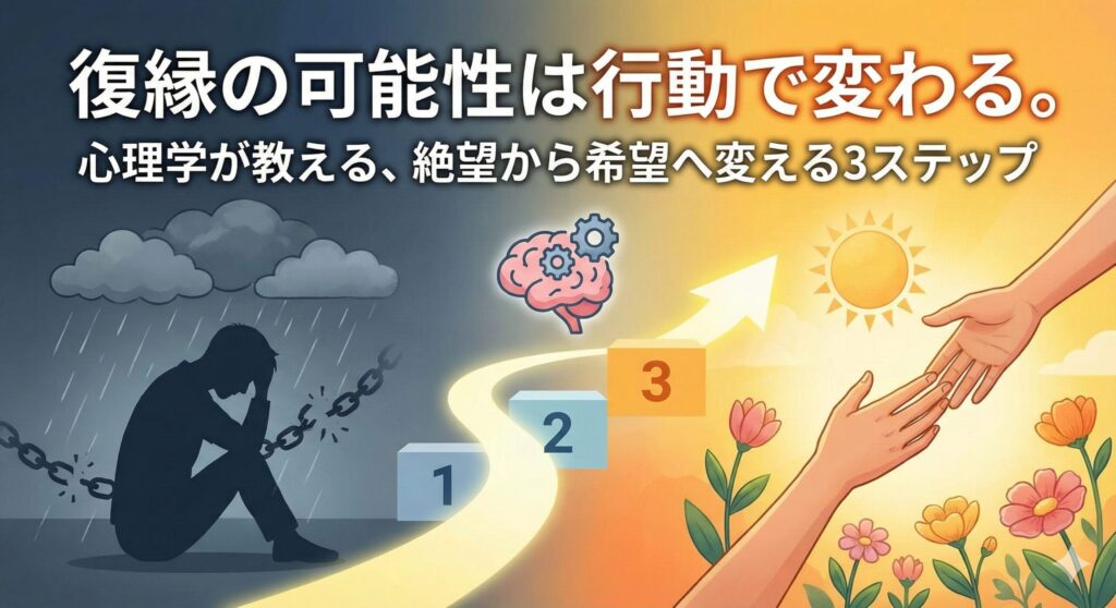 復縁の可能性は行動で変わる。心理学が教える、絶望から希望へ変える3ステップ