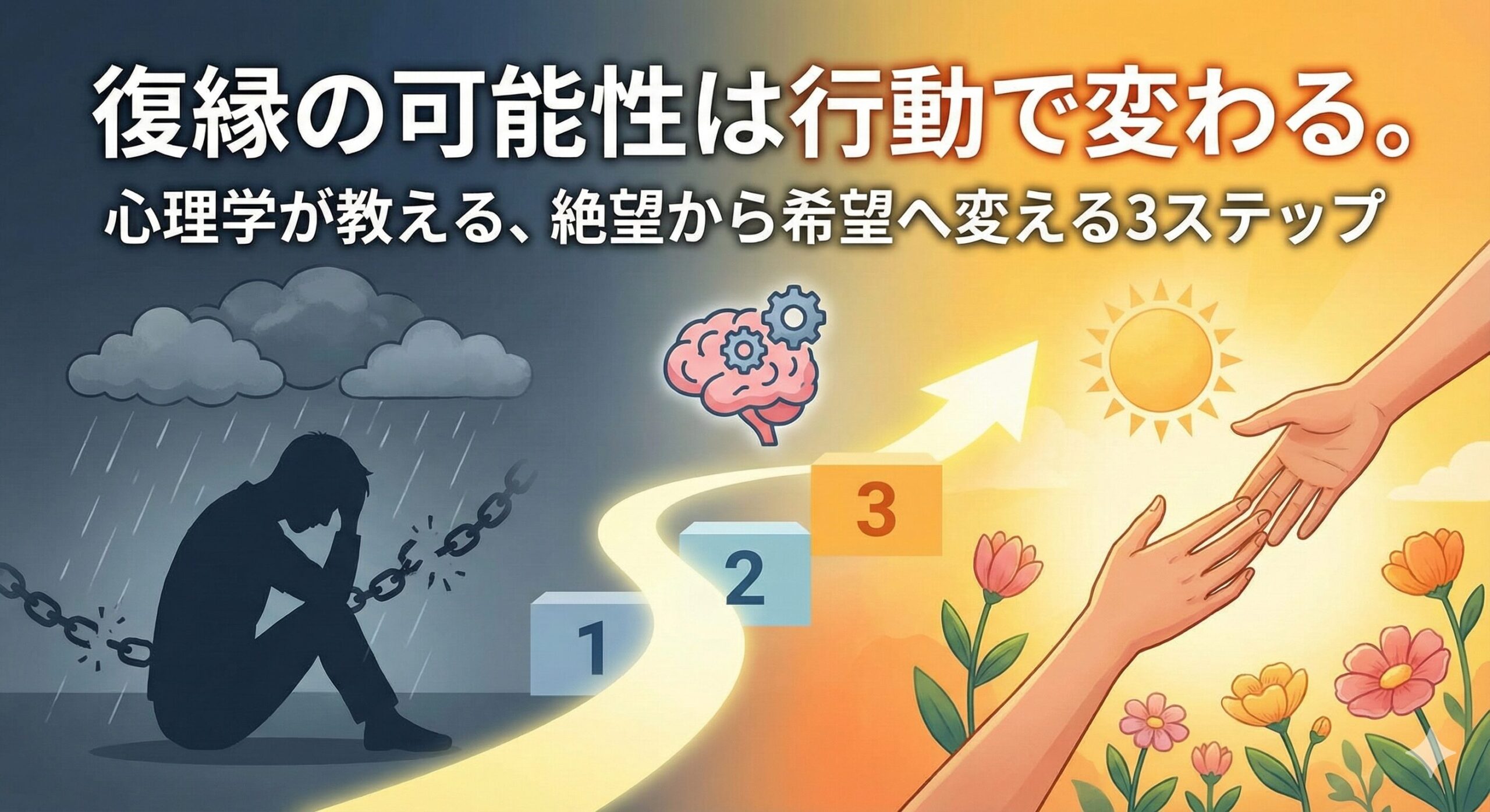 復縁の可能性は行動で変わる。心理学が教える、絶望から希望へ変える3ステップ
