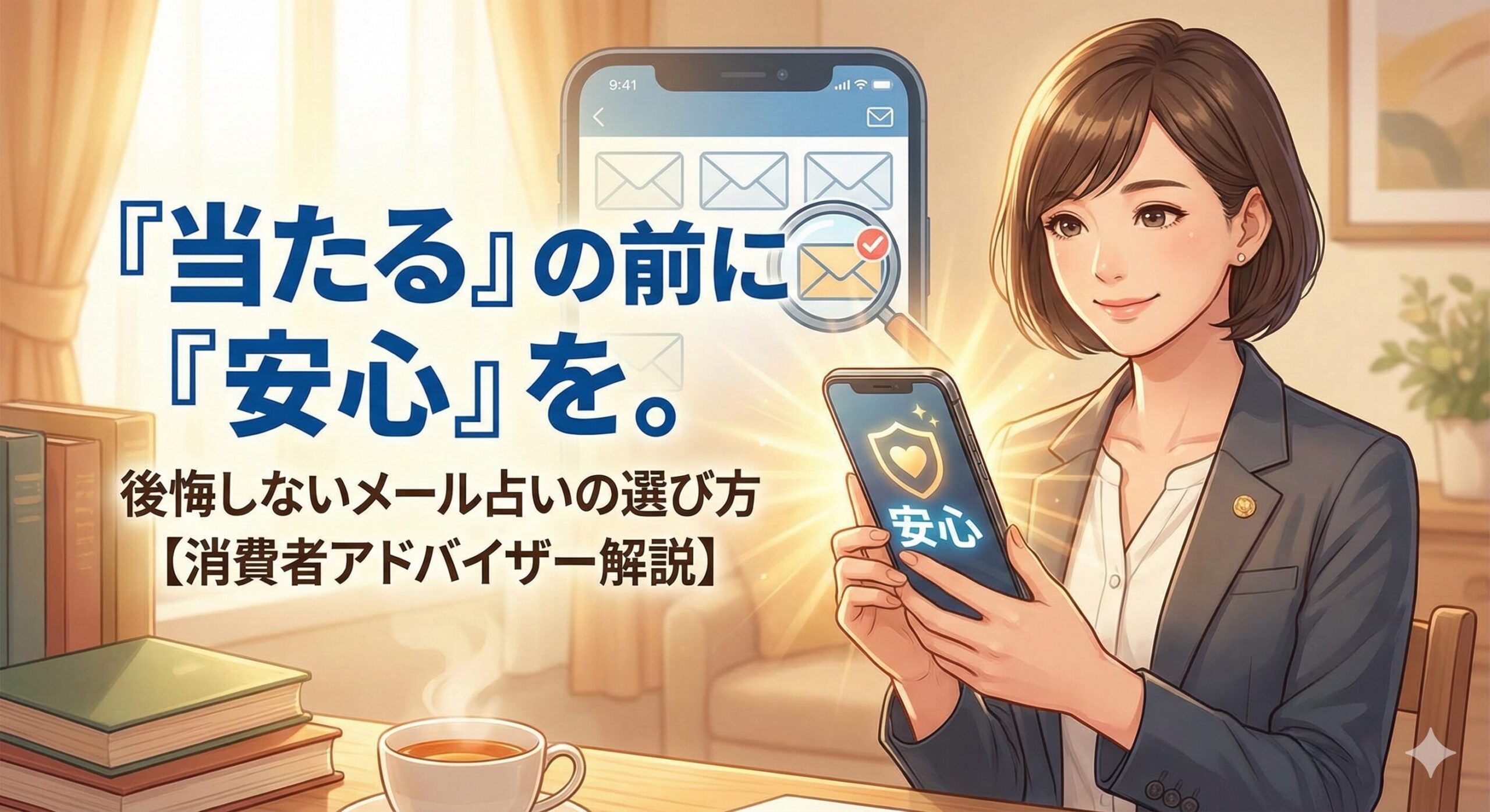 「当たる」の前に「安心」を。後悔しないメール占いの選び方【消費者アドバイザー解説】