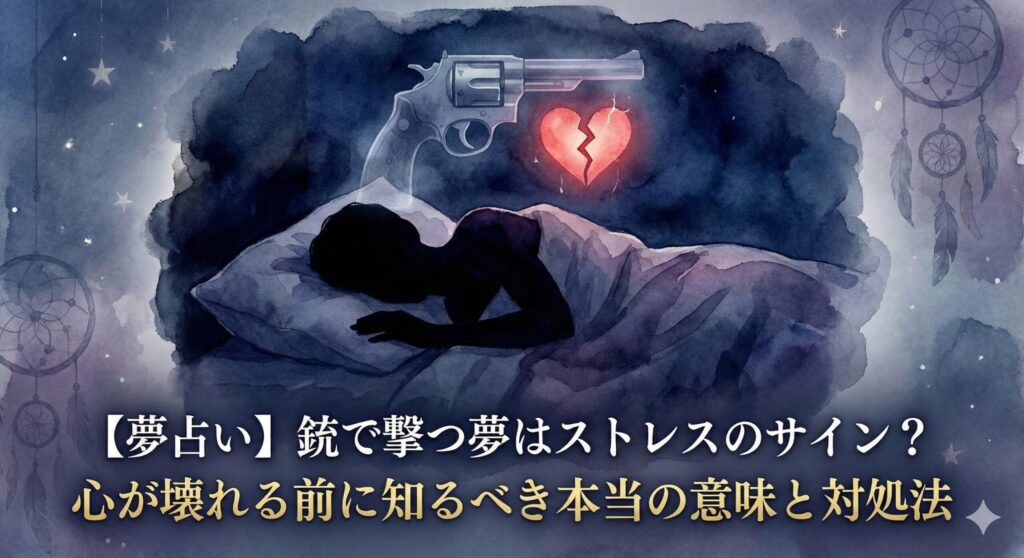 【夢占い】銃で撃つ夢はストレスのサイン？心が壊れる前に知るべき本当の意味と対処法