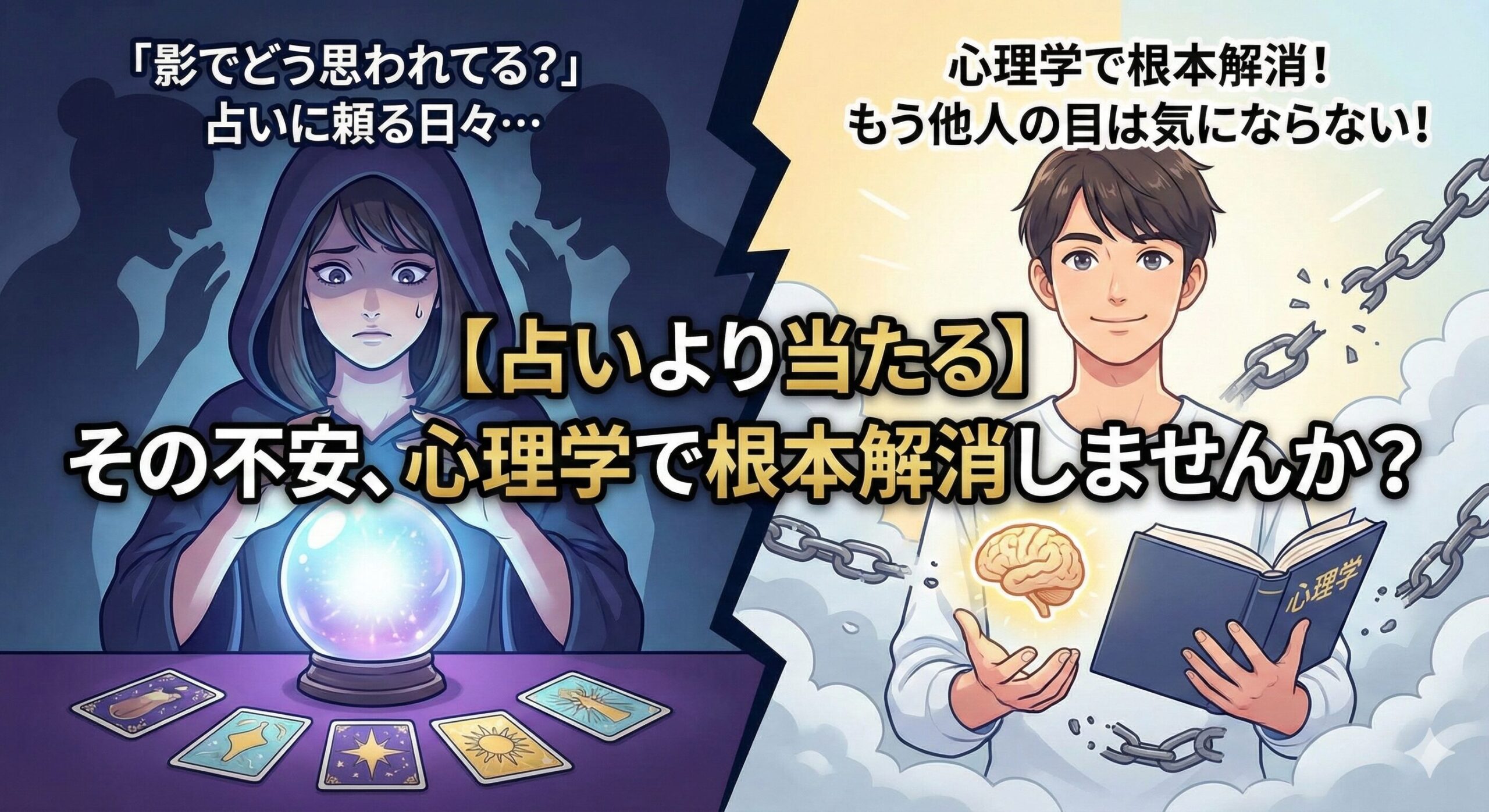 【占いより当たる】「影でどう思われてる？」その不安、心理学で根本解消しませんか？