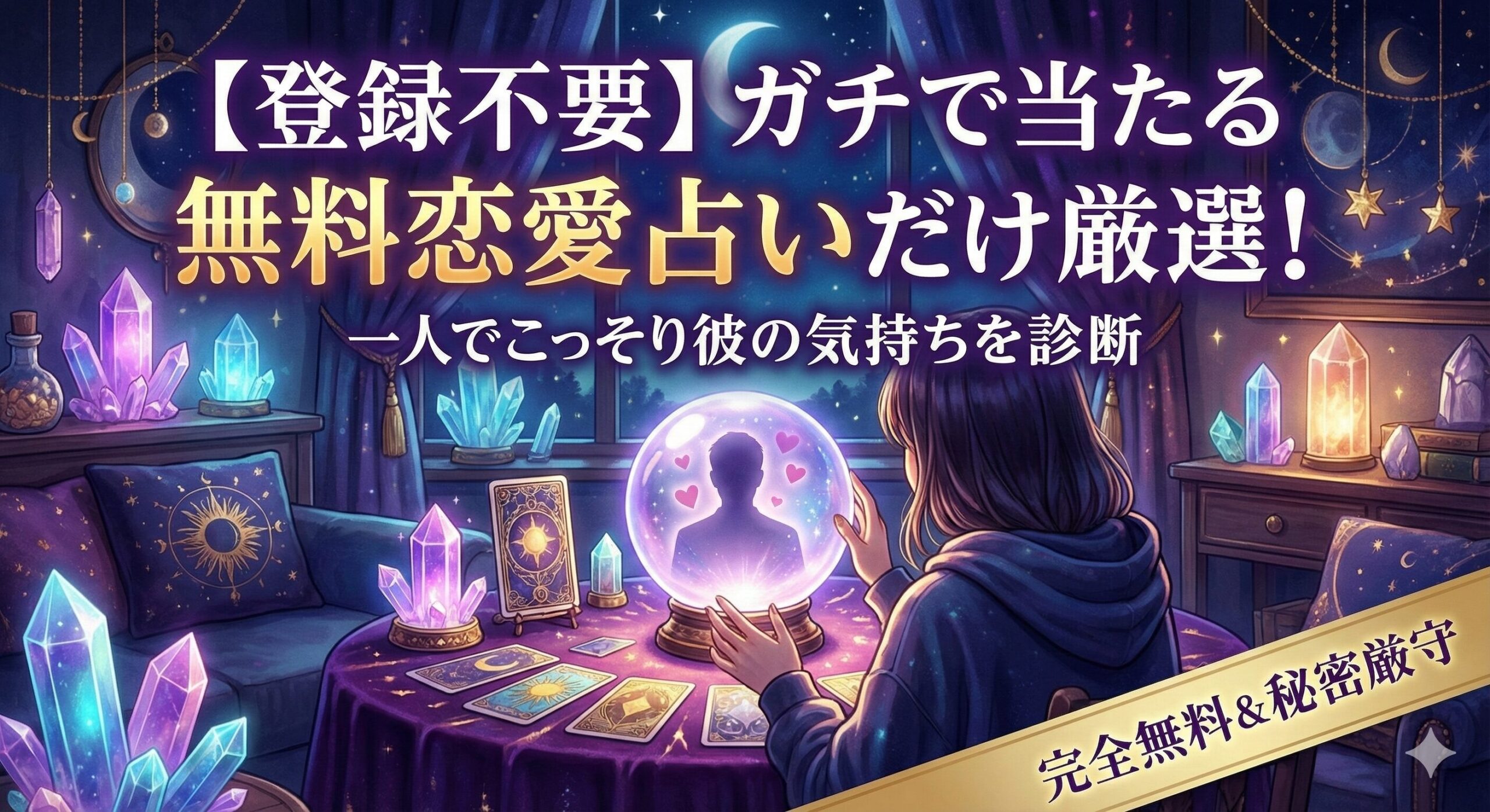 【登録不要】ガチで当たる無料恋愛占いだけ厳選！一人でこっそり彼の気持ちを診断