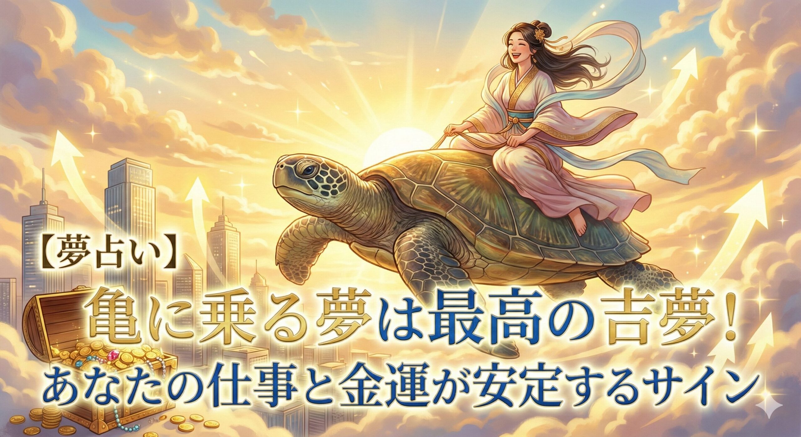 【夢占い】亀に乗る夢は最高の吉夢！あなたの仕事と金運が安定するサイン