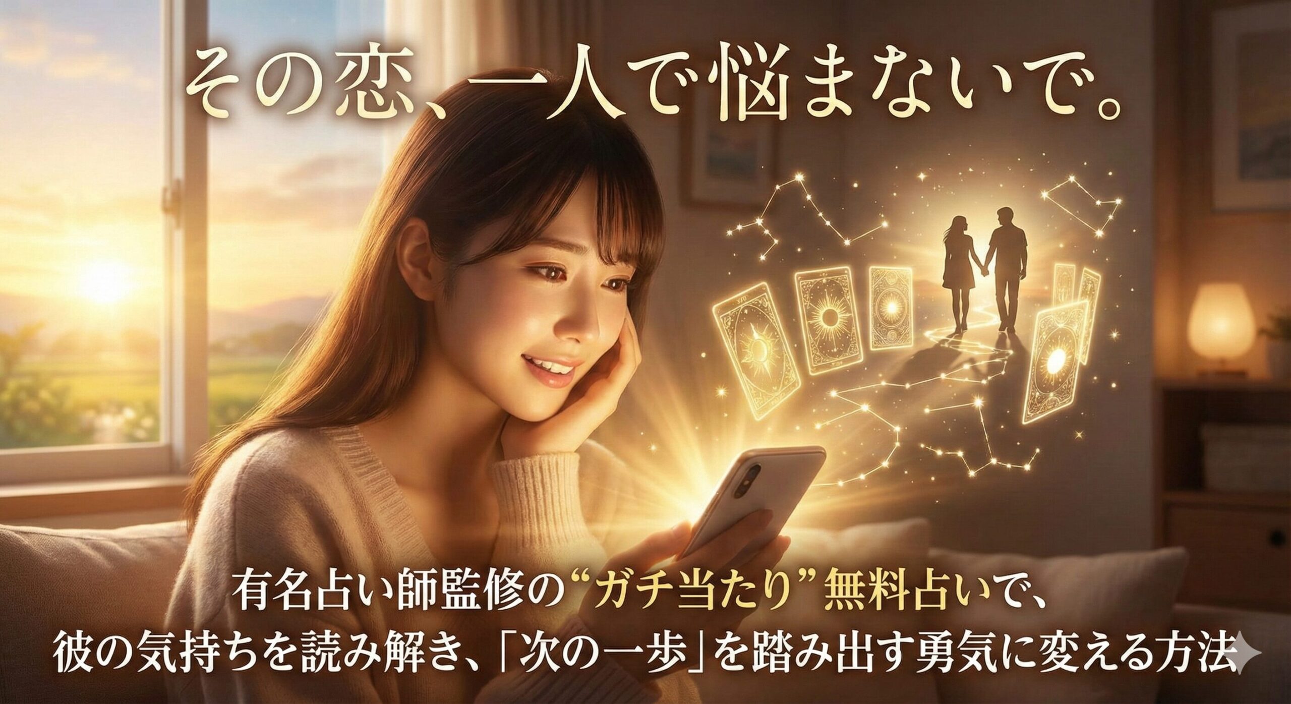 その恋、一人で悩まないで。有名占い師監修の“ガチ当たり”無料占いで、彼の気持ちを読み解き、「次の一歩」を踏み出す勇気に変える方法
