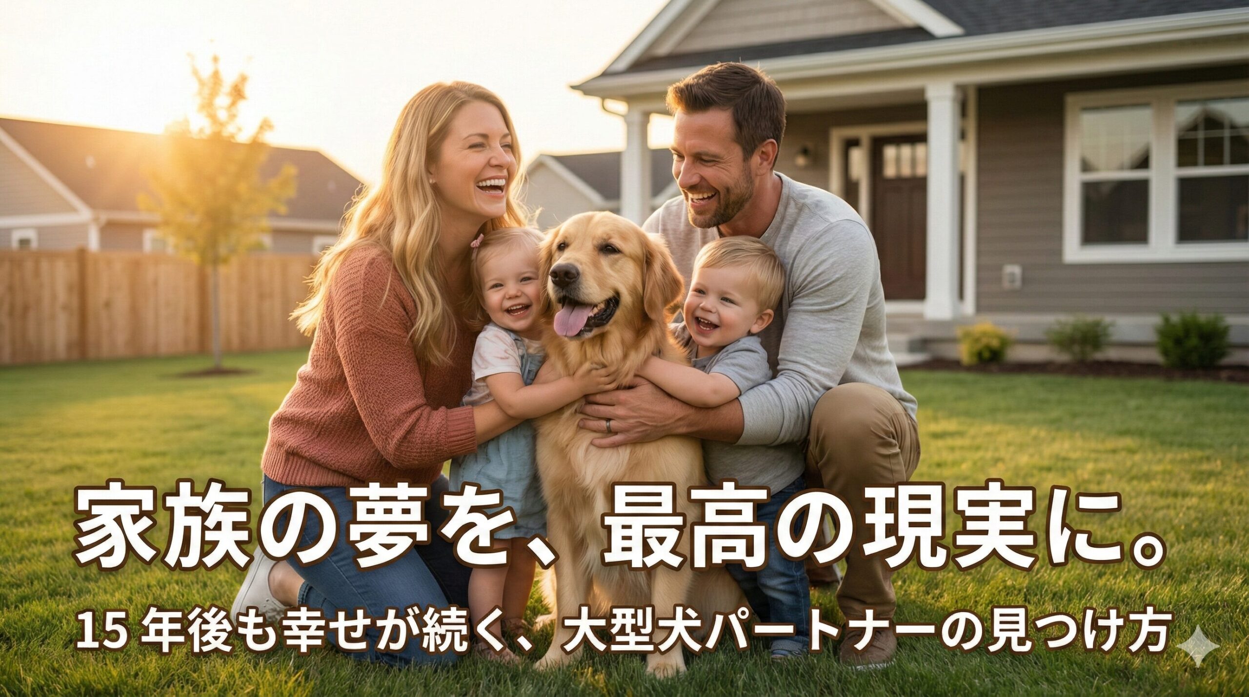 家族の夢を、最高の現実に。15年後も幸せが続く、大型犬パートナーの見つけ方