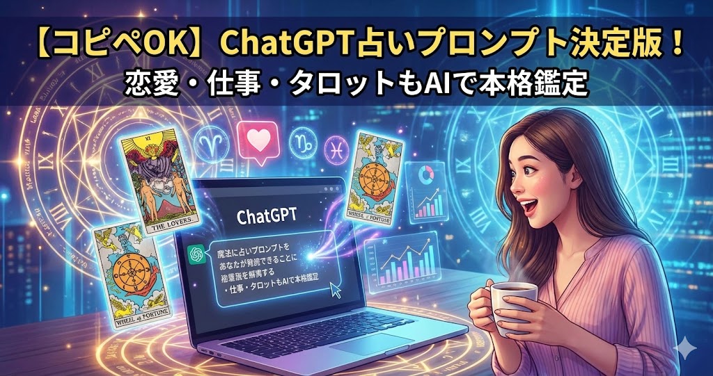 【コピペOK】ChatGPT占いプロンプト決定版！恋愛・仕事・タロットもAIで本格鑑定