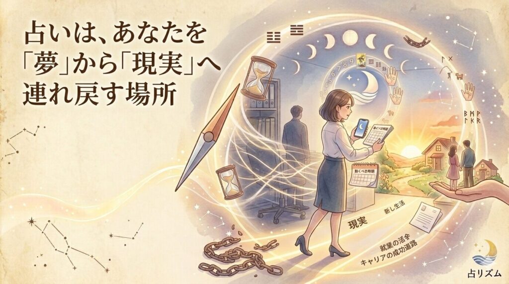 占いは、あなたを「夢」から「現実」へ連れ戻す場所