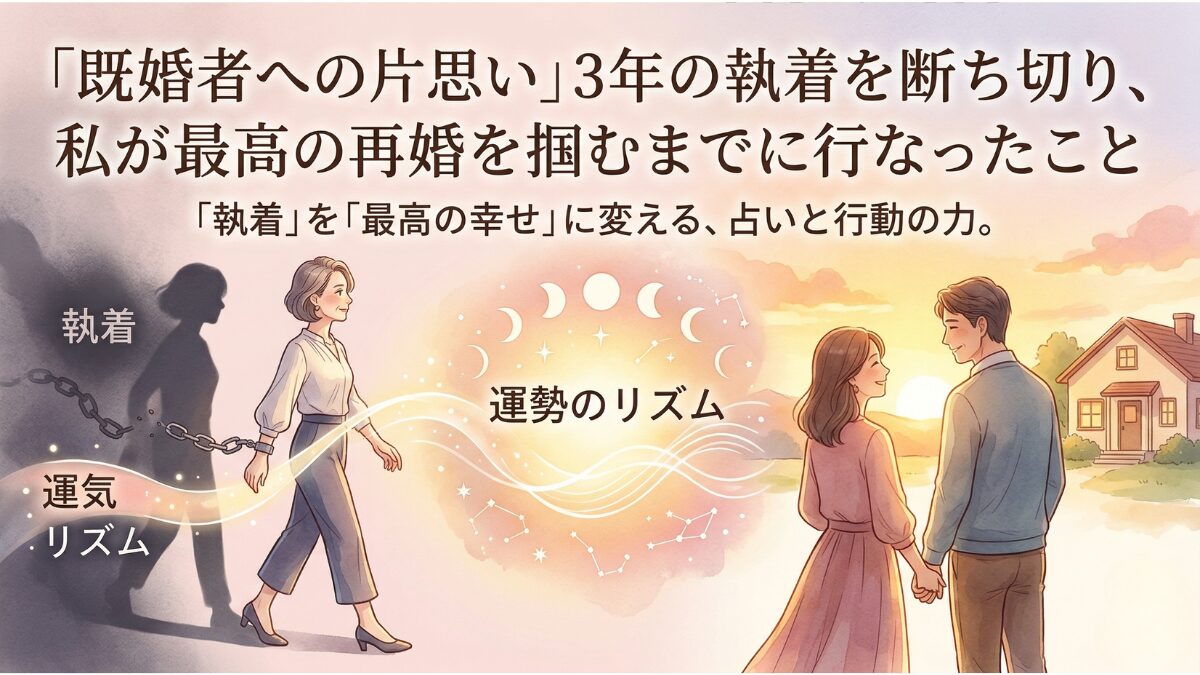 「既婚者への片思い」3年の執着を断ち切り、私が最高の再婚を掴むまでに行なったこと