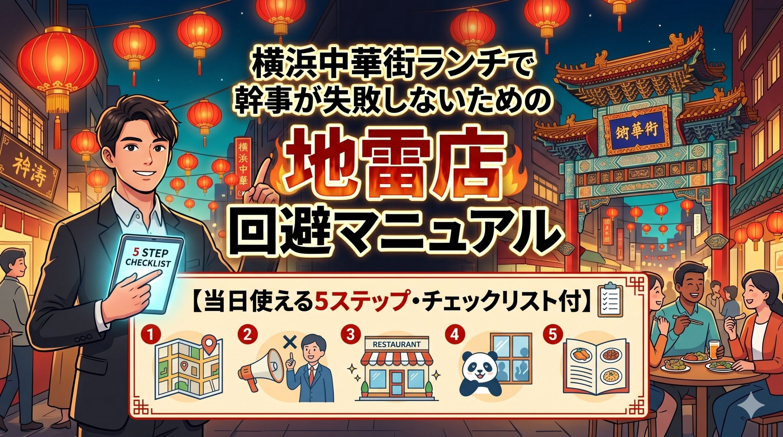 横浜中華街ランチで幹事が失敗しないための「地雷店」回避マニュアル【当日使える5ステップ・チェックリスト付】
