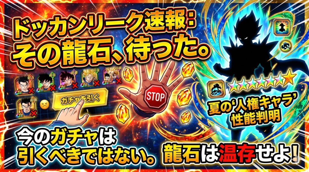 ドッカンリーク速報：その龍石、待った。夏の"人権キャラ"の性能が判明、今のガチャは引くべきではない。