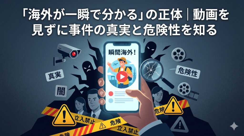 「海外が一瞬で分かる」の正体｜動画を見ずに事件の真実と危険性を知る