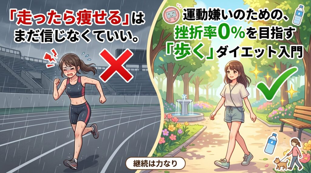 「走ったら痩せる」はまだ信じなくていい。運動嫌いのための、挫折率0%を目指す「歩く」ダイエット入門