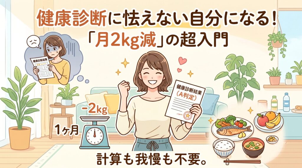 計算も我慢も不要。健康診断に怯えない自分になる「月2kg減」の超入門