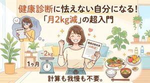 計算も我慢も不要。健康診断に怯えない自分になる「月2kg減」の超入門